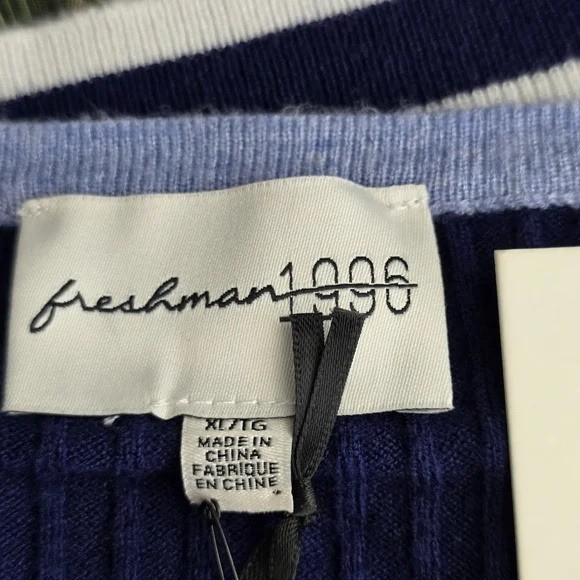 Freshman 1996 Color Block Ribbed Cardigan | XL | Button Front - Picture 2 of 7